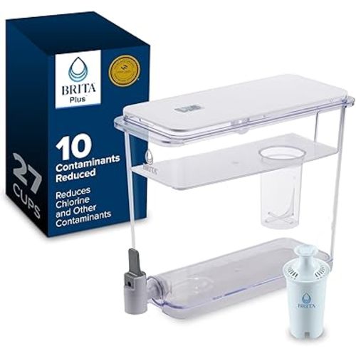 Brita X-Large 27 Cup Water Pitcher Dispenser, Includes 1 Filter, White