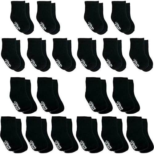Little Me 20-Pack Newborn Baby Infant & Toddler Unisex Socks, For Baby Girl or Boy, 0-12 & 12-24 Months, Assorted Size Pack - Black
