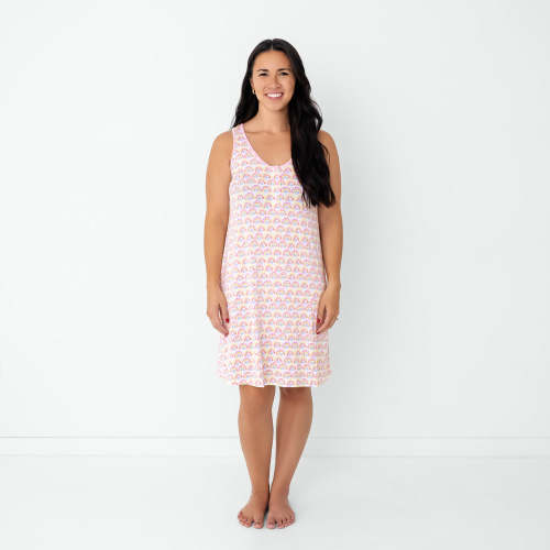 Pastel Rainbows Women's Tank Nightgown - Little Sleepies