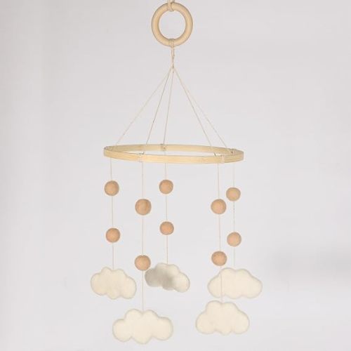 Baby Mobile Rotary Music Box Imitation Wood with Rotating Hook Crib Mobile Motor