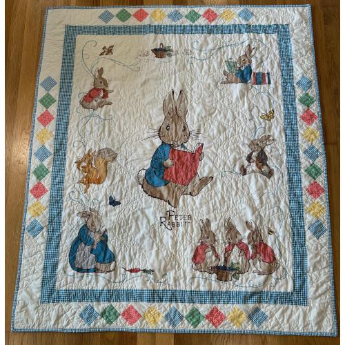 Handmade Peter Rabbit Baby Quilt