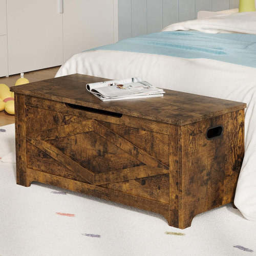 Harper Orchard 39.4" Storage Chest, Wooden Storage Bench with Safety Hinges, Easy Assembly, Large Toy Chest for Entryway, Living Room, Bedroom & Reviews | Wayfair