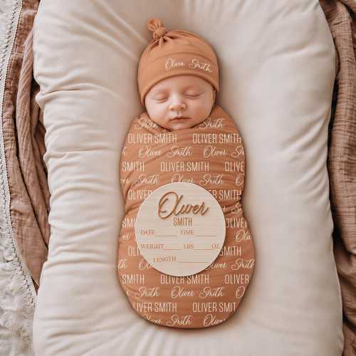 Newborn Swaddle, Swaddle with Name, Custom Baby Name Swaddle, Baby Name Swaddle Set, Name Announcement, Name Swaddle for Boy