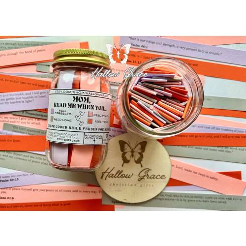 Mom Read Me When Jar, Bible Verse for Mother's, emotions and feelings Bible Verses, Christmas Gift, Mom Birthday Gift, Christian Gift, Wife