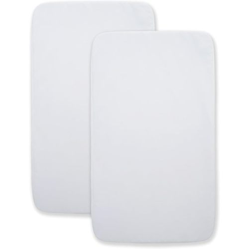 HALO BassiNest Bedside Sleeper Fitted Sheets, 100% Organic Cotton, 2 Pack