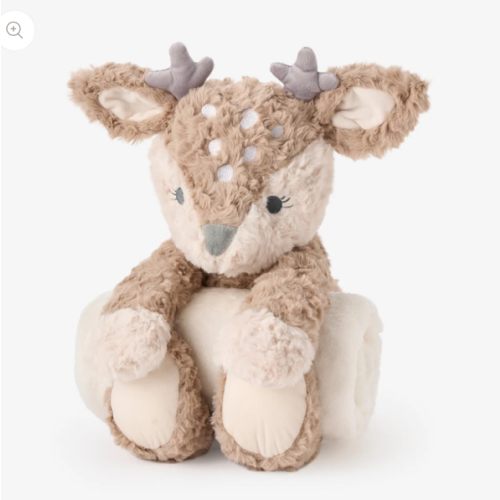 Fawn Bedtime Huggie Plush Toy with Blanket