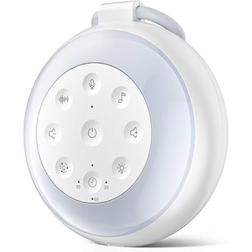 Noise Sound Machine with 24 Soothing Sounds 7 Colors Night Light, White Noise Machine 15 Volume Levels 3 Timers Adjustable Brightness Memory Function for Adults Kids Baby