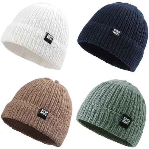 JANGANNSA Simple Knitted Baby Beanie Hip-Hop Boys Winter Hat Toddler Kids Bonnet for Girls 0-5Y