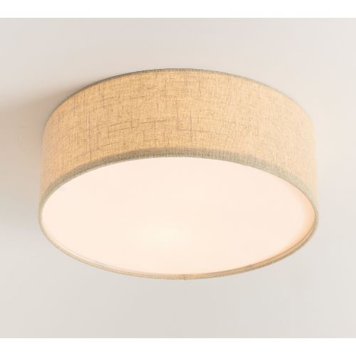 Linen Drum Flush Mount (12"-18")