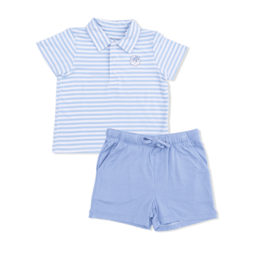Striped Golf - Polo with Casual Short