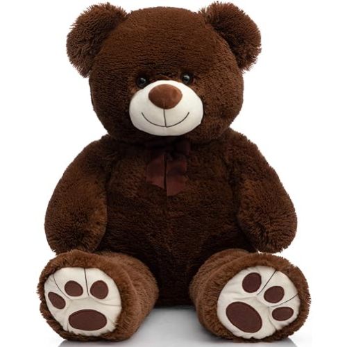 HollyHOME Big Teddy Bear, Large Bear Stuffed Animal, 36”, Dark Brown