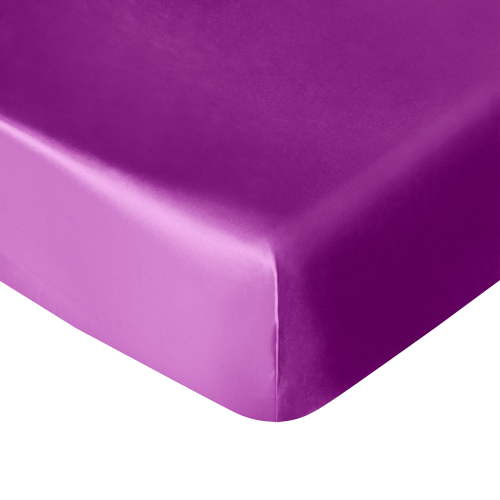 Flxxie Silk Satin Fitted Crib Sheet, Super Soft and Silky Crib Sheet for Standard Crib and Toddler Mattresses, Boys, Girls, Unisex, Purple, 28x52 Inches
