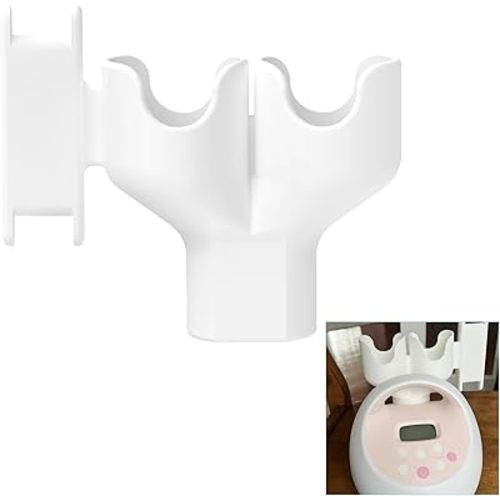 Dual Bottle and Hose Holder for Spectra S1&S2, Space-Saving Organizer with Hose Wrap Arm, Easy Installation (New Breast Pump)