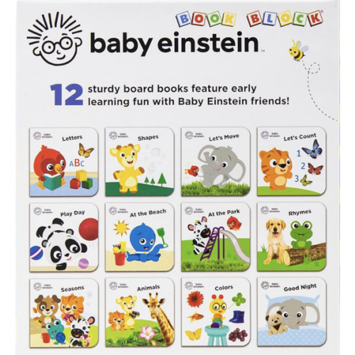 Baby Einstein - My First Library Board Book Block 12-Book Set - First Words, Alphabet, Numbers, and More! - PI Kids