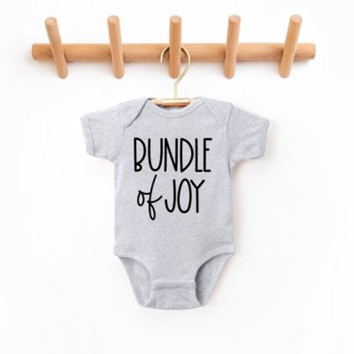 The Juniper Shop Bundle Of Joy Baby Bodysuit, Color: Heather grey, Size: newborn