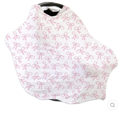 Blushing Bows Multi-Use Stretchy Car Seat & Nursing Cover