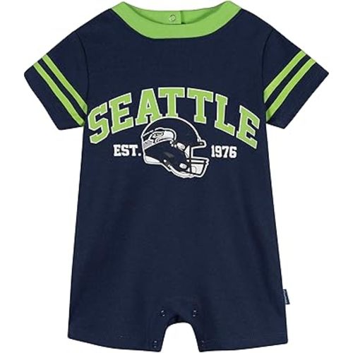Gerber NFL unisex-baby Nfl Team Short Sleeve Romper