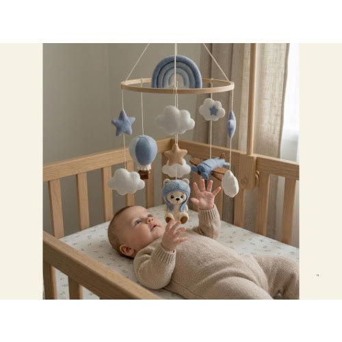 Airplane nursery mobile w/ attachment arm