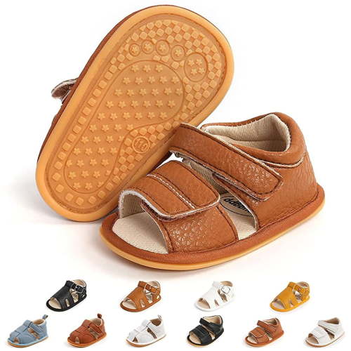 Baby Boy Sandals Summer Anti-Slip Rubber Sole First Walkers Shoes Infant Sandals for Toddler Girls(0-18 Months)