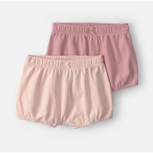 Baby Girl 2-Pack Cotton Shorts - Pink