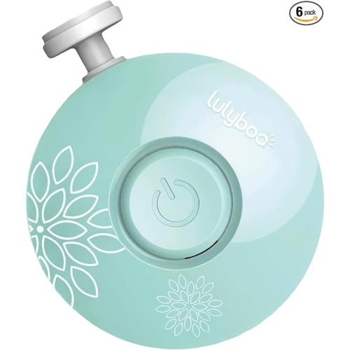 Lulyboo Electric Baby Nail Trimmer - Newborn & Toddler Safe Nail File with 6 Gentle Buffers, LED Light, Easy-Safe Design, Gentle & Noise-Free, Pediatric-Approved & Travel-Friendly Baby Grooming Tool