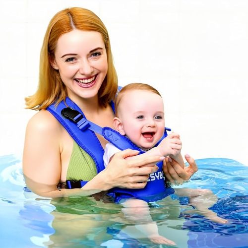 Baby Carrier, Dual-Use Adjustable Baby Sling Support Infant Chest Holder with Drawstring Backpack for Newborn to Toddler 13-33 lbs Swimming Pool Beach Land (Dark Blue)