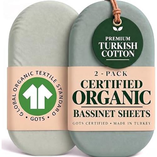 Organic 16x30 Bassinet Sheets for Halo BassiNest Chicco Lullaglide