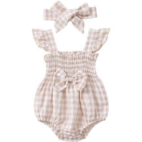 Renotemy Newborn Infant Baby Girl Clothes Rompers Summer Jumpsuits Short Sleeve Romper Infant Baby Clothes Girl