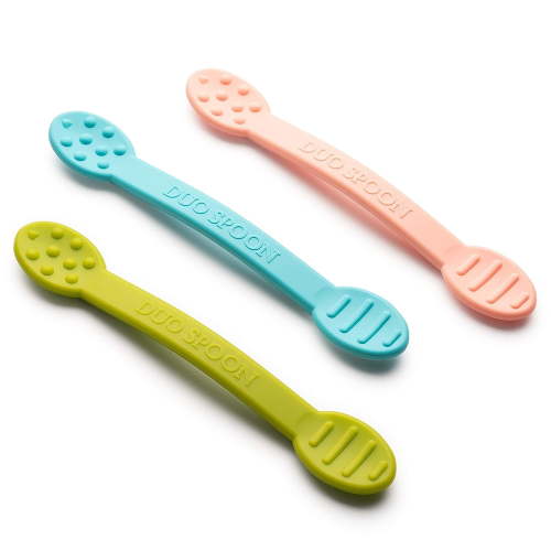 Special Supplies Duo Spoon Oral Motor Therapy Tools, 3 Pack, Textured Stimulation and Sensory Input Treatment for Babies, Toddlers or Kids, BPA Free Silicone with Flexible, Easy Handle