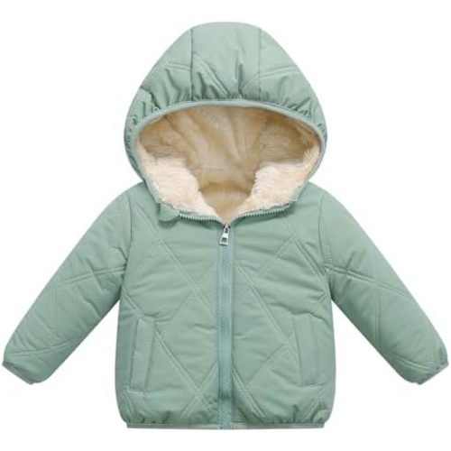 Baby Boy Winter Fleece Coat Toddler Puffer Jacket Infant Girl Outerwear Clothes