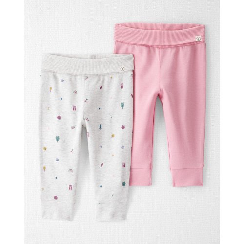 Baby Girl 2-Pack Organic Cotton Grow-With-Me Joggers - Little Planet | Carter's