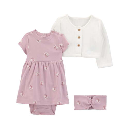 Carter's Child of Mine IG 3PC Cardigan Set - Pink Floral - Walmart.ca