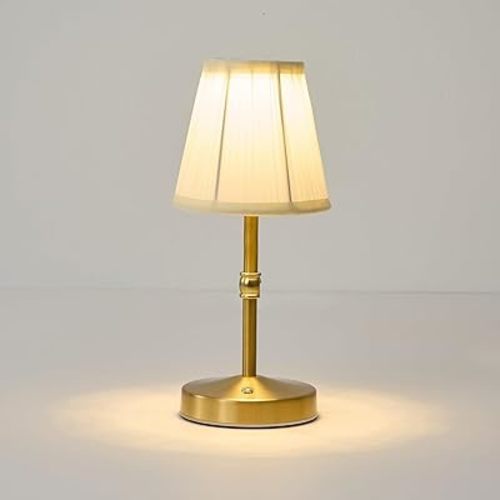 3000mah Battery Powered Lamp for Home,Small Cordless Lamps Rechargeable,3 Color Temperature 5W LED Touch Lamp Battery Operated Table Lights,Wireless Lamps for Tables,Kitchen,Living Room (Gold,H11”)