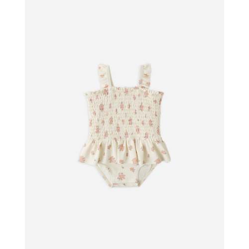 Smocked One-Piece Swimsuit Garden Rose