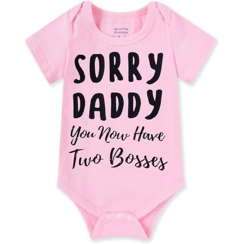 Funnycokid Baby Boys Girls Bodysuit Funny Newborn Romper Short Sleeve Infant Neutral Outfits 0-12 Months