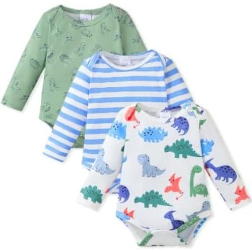 Baby Boy Clothes Newborn Girl Outfits Toddler Short Long Sleeve Bodysuits 3 Pieces Romper Summer Preemie-18 Months