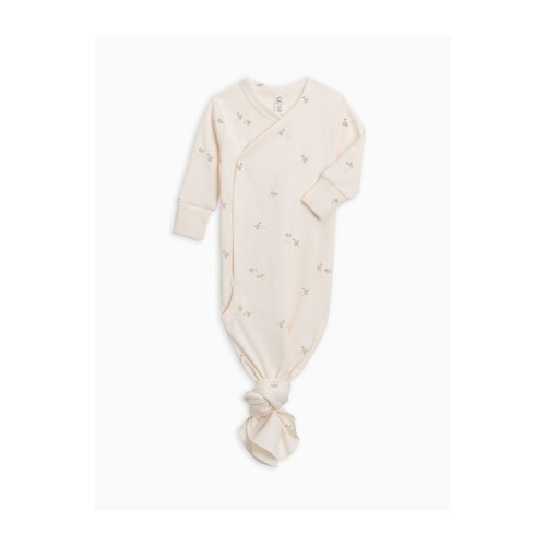 Organic Indy Wrap Gown, 0-3M