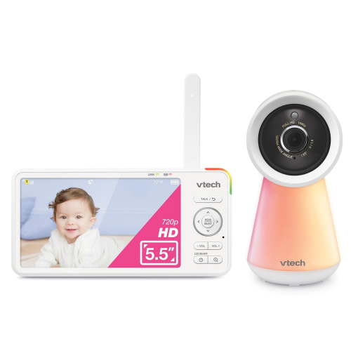 VTech RM6756HD WiFi Smart Nursery Remote Video Baby Monitor with 5.5” High Definition 720p Display, Color Night Vision and Touch Night Light, works with iOS, Android, White, RM6756HD - Walmart.ca