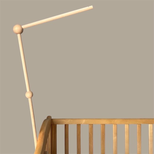 Natural Beech Wood Crib Mobile Arm - 27 Inch Height