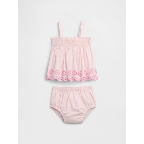 Baby Eyelet Two-Piece Outfit Set
