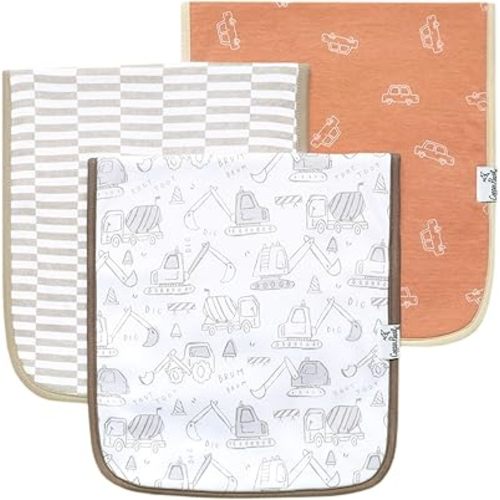 Copper Pearl Baby Burp Cloth Large 21''x10'' Size Premium Absorbent Triple Layer 3-Pack Gift Set Gage