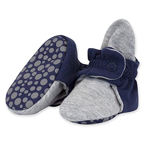 Zutano Unisex Organic Cotton Baby Booties, Stay-On and Non-Slip, Newborn to Toddler