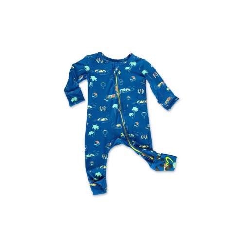 Baby Monaco Blue Convertible Footie, 0-3M
