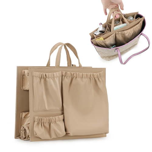 Sunyuer Removable Organizer Insert with Insulated Pocket,Updated Diaper Bag with 11 Total Pockets&Changing Pad, Handbag Tote Bag for Women Mommy Nurse