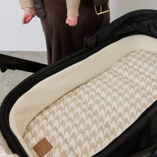 Houndstooth Universal Linen Bassinet Liner