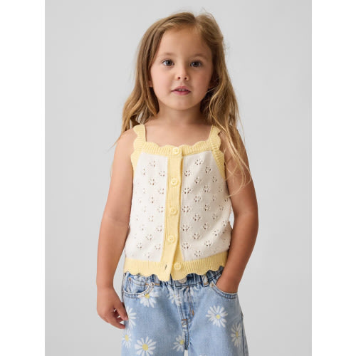 Baby & Toddler Pointelle Colorblock Sweater Tank