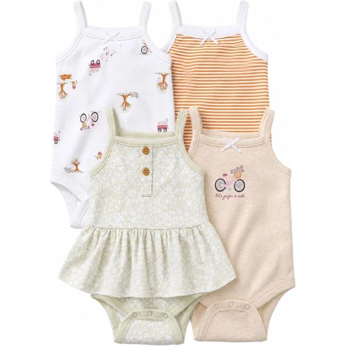 Gerber Baby Girls Multi-Pack Sleeveless Onesies Bodysuit