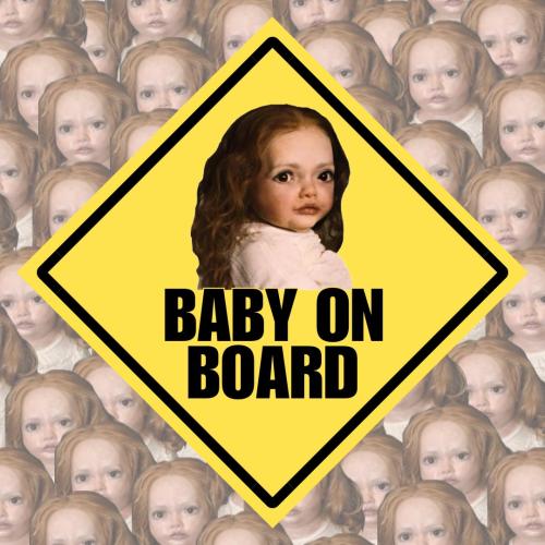 Renesmee Cullen Baby on Board Sticker for Car, Funny Twilight Lover Gift, Chuckesmee Doll Twilight Ratties Gag Gift