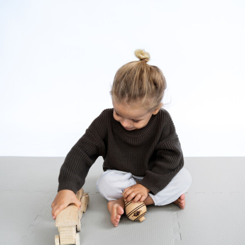 Classic Foam Playmat, Stone - Toddlekind | Maisonette