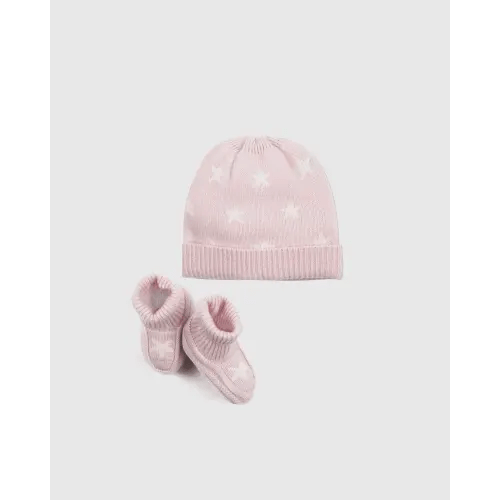 Washable Cashmere Beanie & Bootie Set - Baby